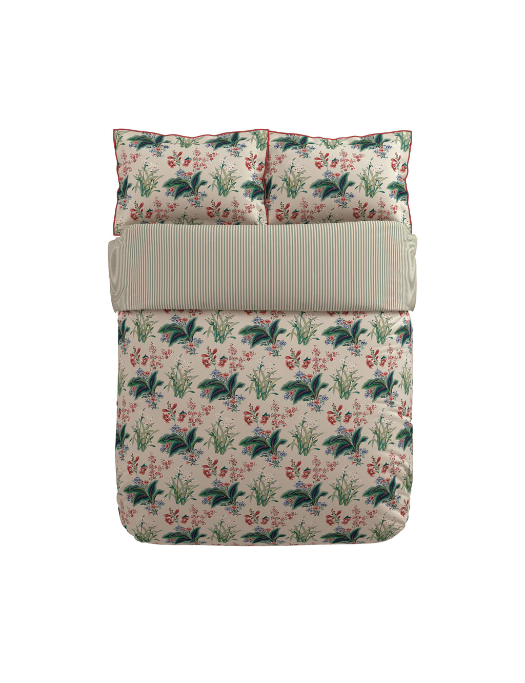 Pure Cotton Sateen Enys Garden Bedding Set 4 of 4