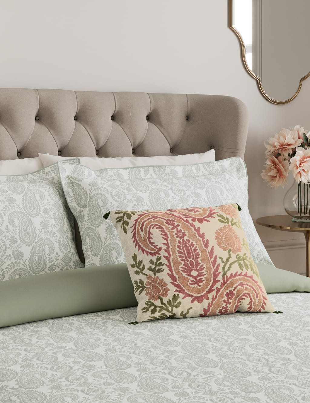 Pure Cotton Silk Road Paisley Bedding Set 3 of 4