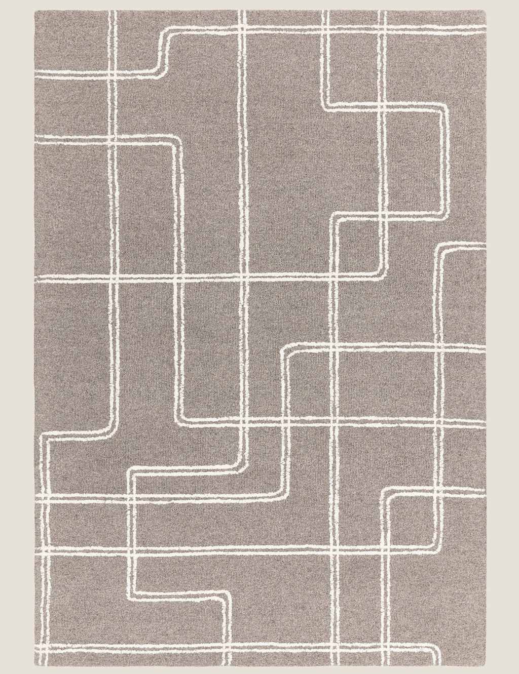 Ada Pure Wool Geometric Tufted Rug 2 of 6