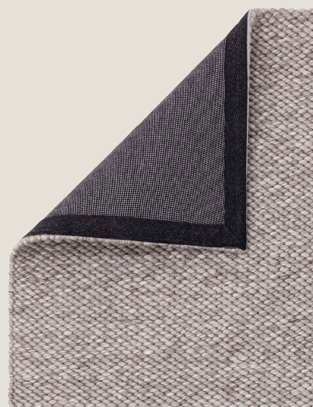 Zander Charcoal Wool Blend Woven Rug 4 of 5