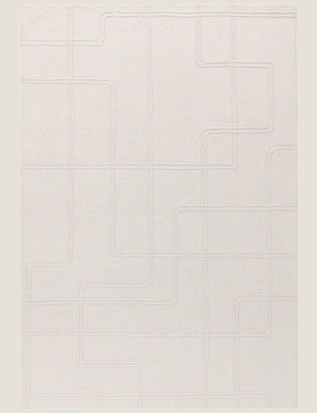 Ada Pure Wool Linear Tufted Rug 2 of 6