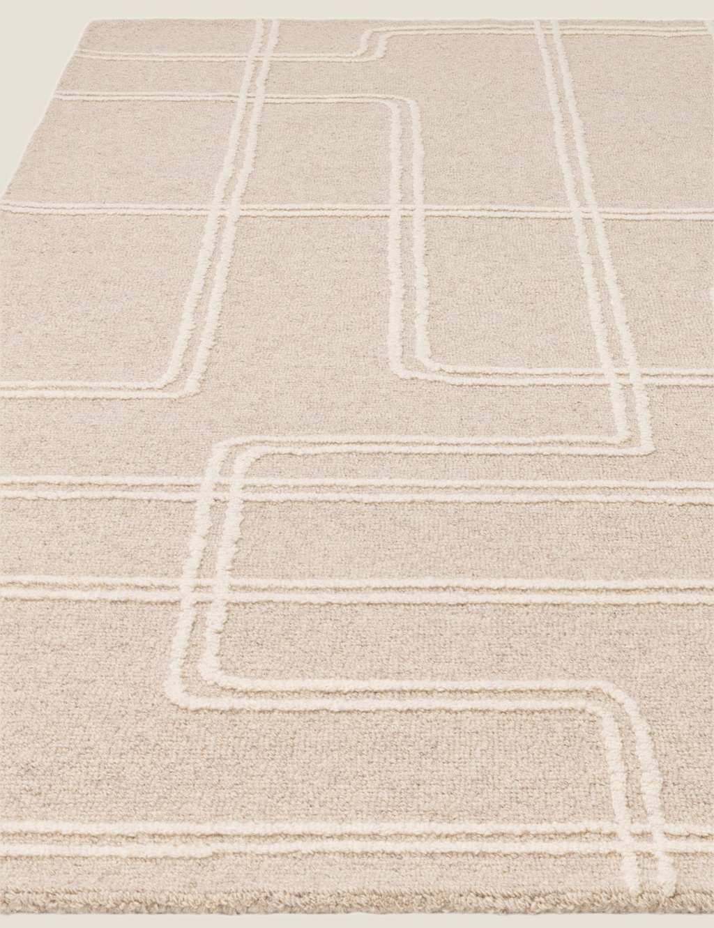 Ada Pure Wool Linear Tufted Rug 4 of 6