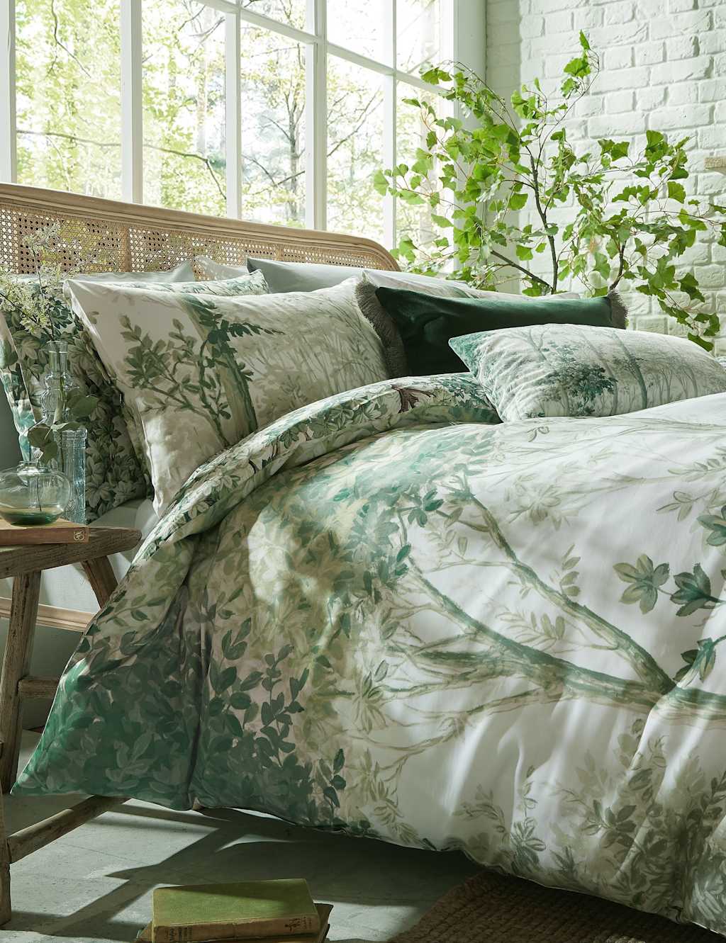 Pure Cotton Sateen Coppice Forest Bedding Set 4 of 8