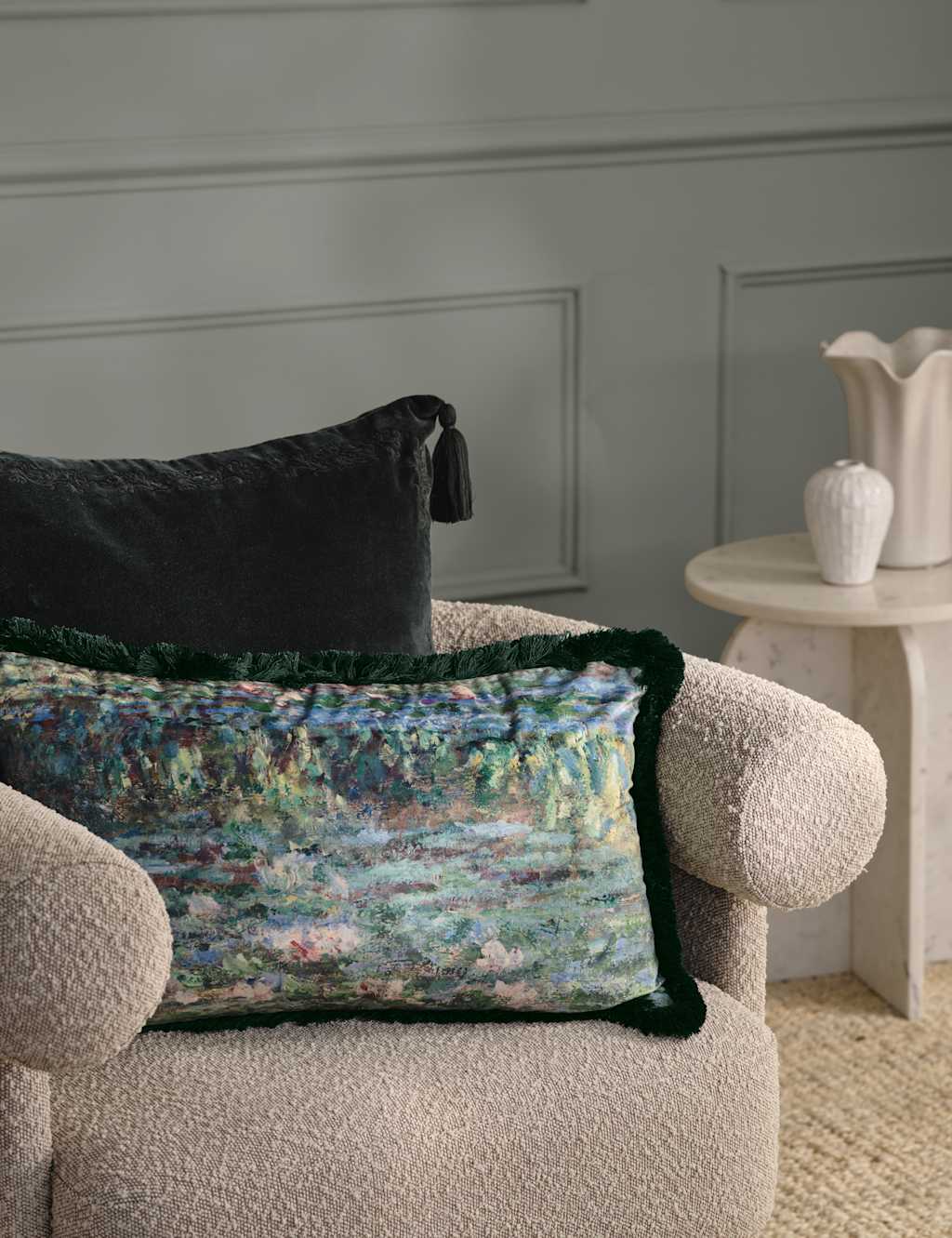 Velvet Tasselled Cushion 4 of 4
