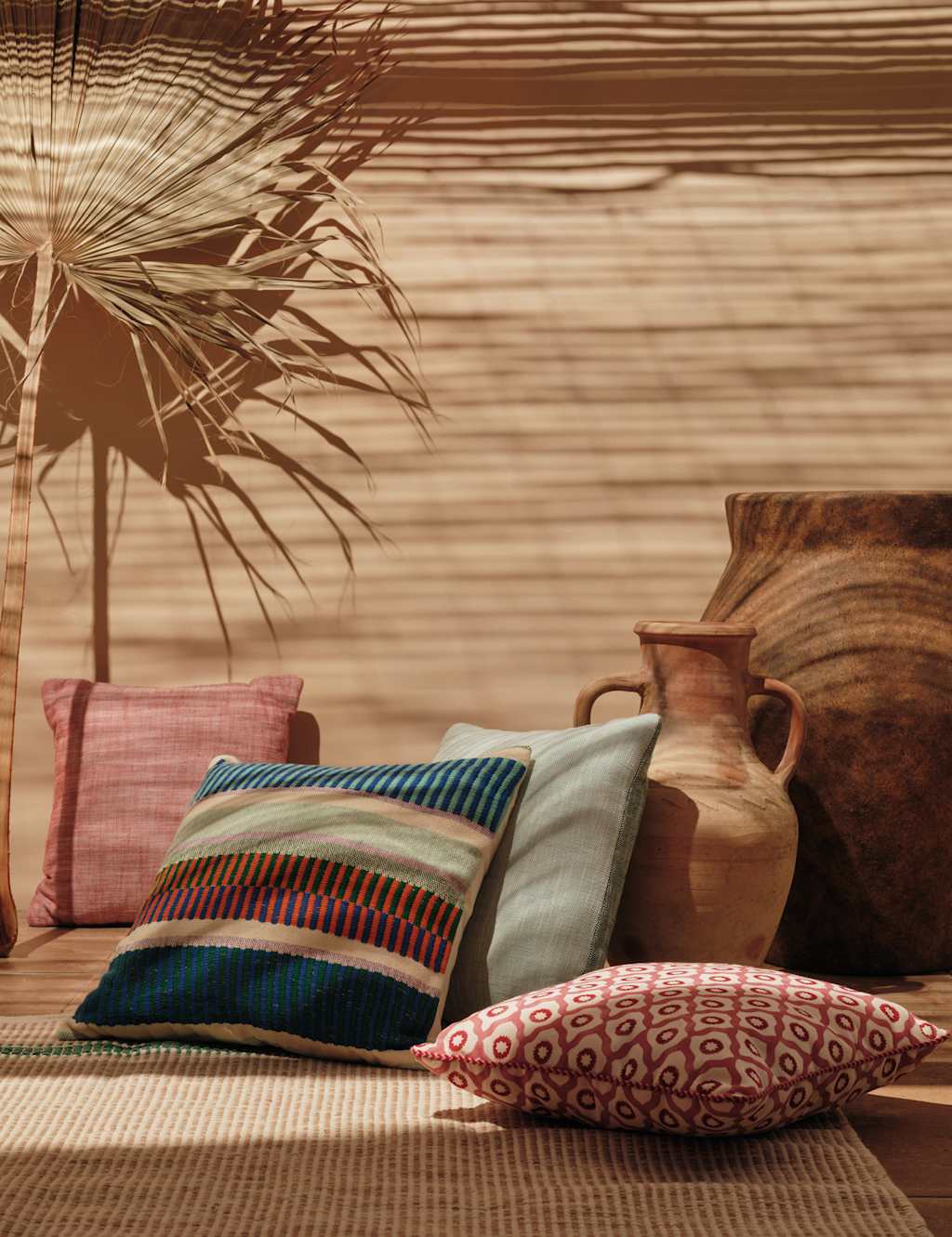 Set of 2 Pure Cotton Outdoor Cushions 6 of 6