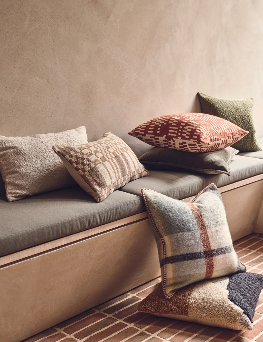 Pure Cotton Boucle Bolster Cushion 5 of 5