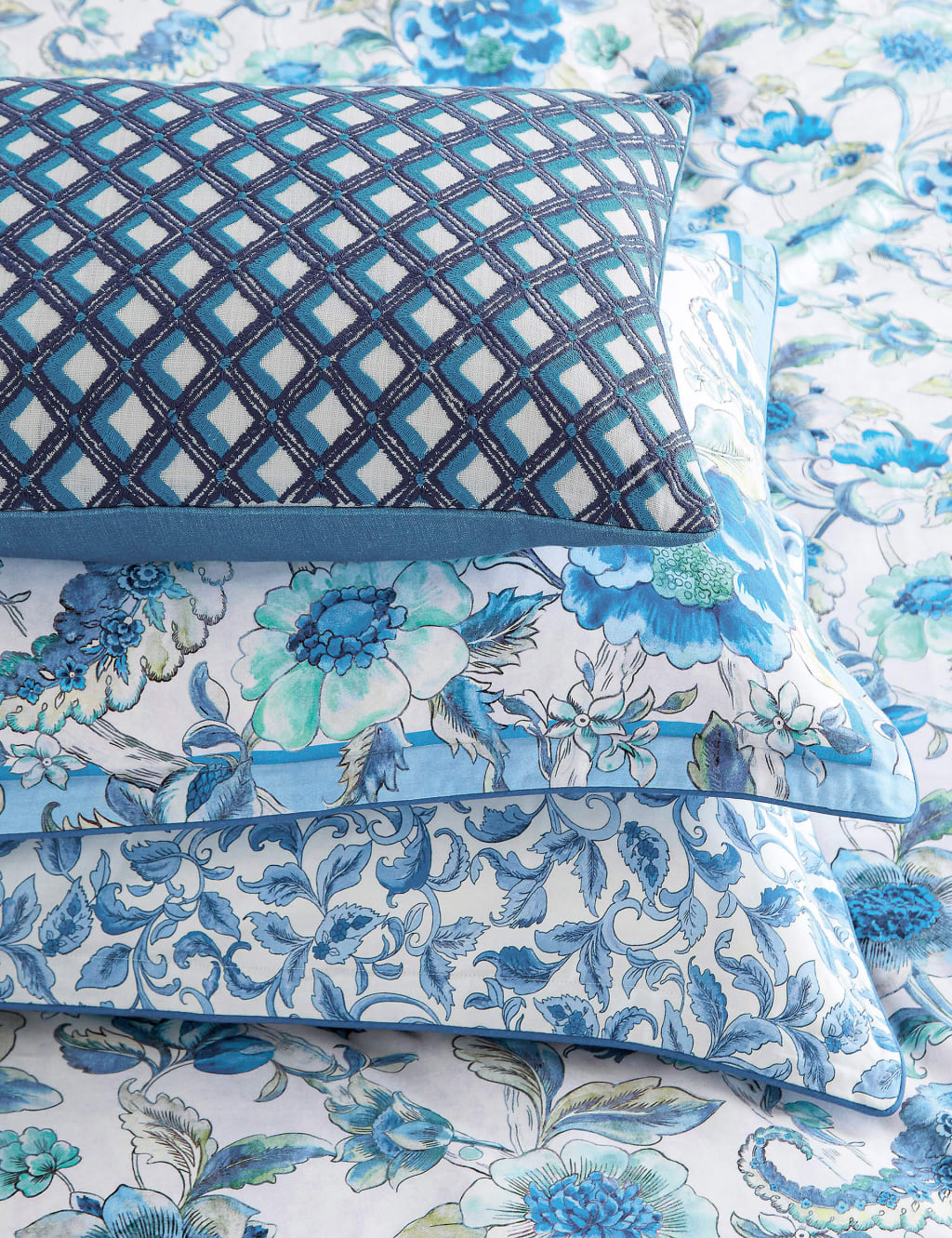 Amsee Geo Embroidered Bolster Cushion 2 of 4
