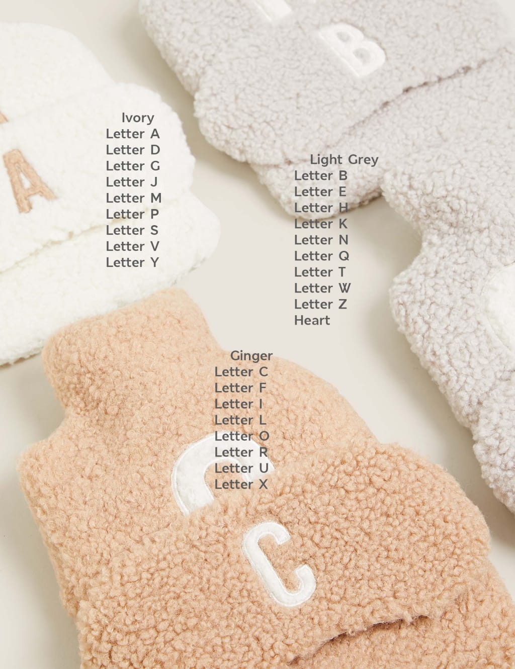 Alphabet Hot Water Bottle & Mask Gift Set 5 of 5