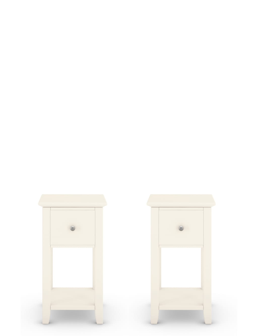 Set of 2 Hastings Ivory Small Bedside Tables 1 of 10