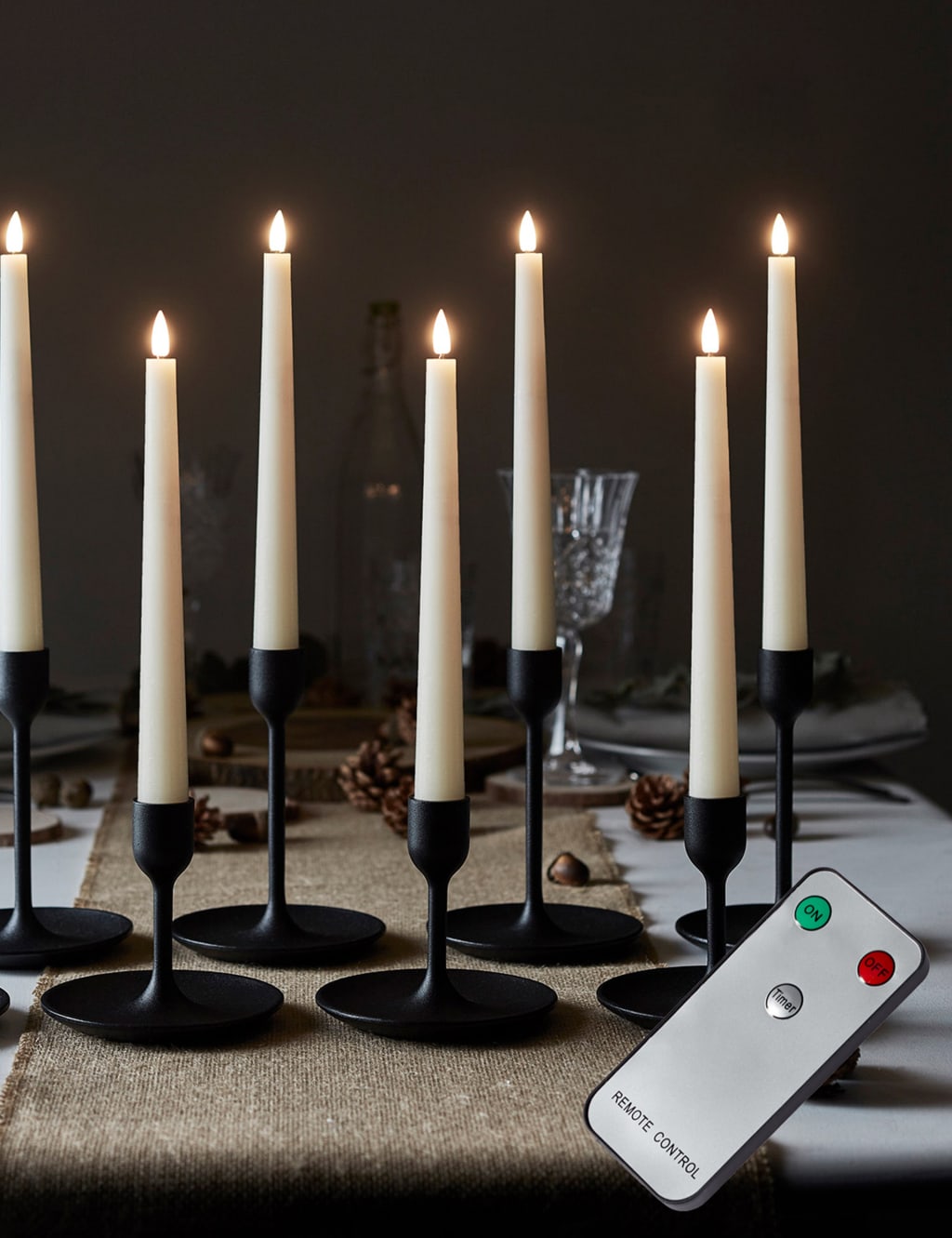Set of 8 TruGlow® Taper LED Candles 2 of 2