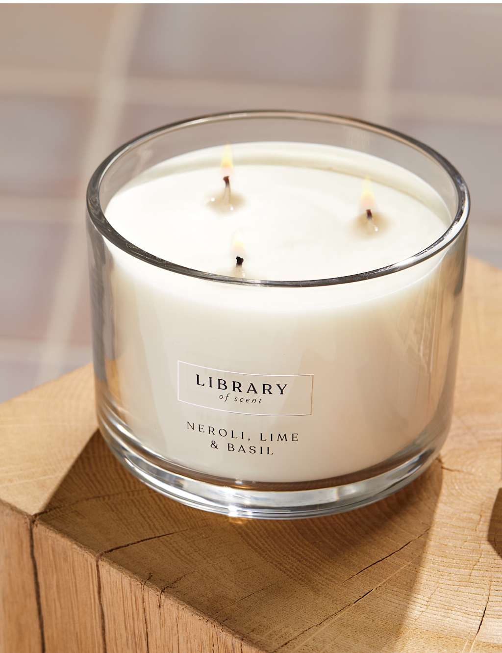 Neroli, Lime & Basil 3 Wick Candle 4 of 4