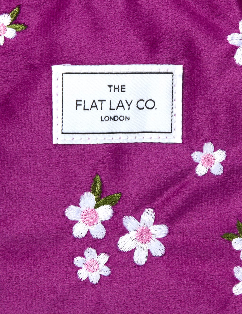 Essential Pouch in Embroidered Daisy Plum Velvet 5 of 7