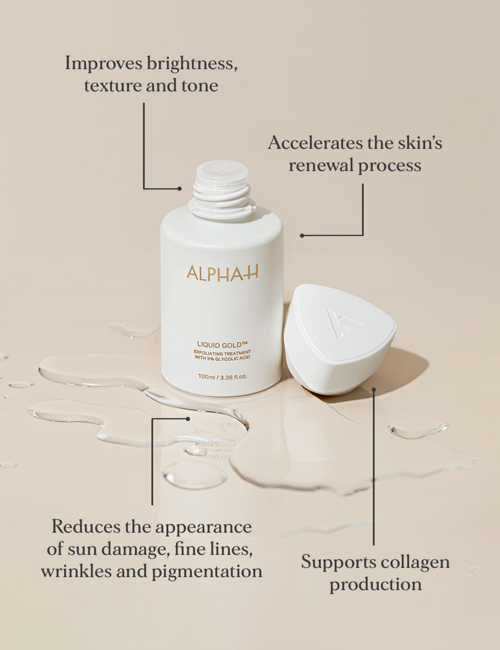 Liquid Gold Exfoliating Treatment with 5% Glycolic Acid 100ml 2 of 7