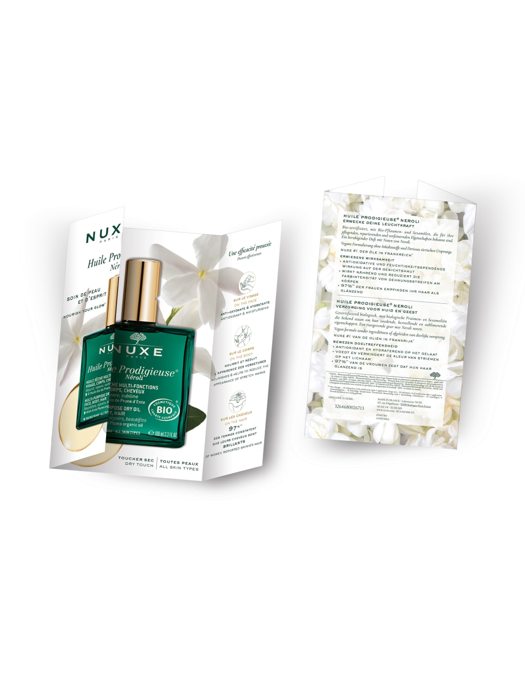 Huile Prodigieuse Neroli Multi-Purpose Dry Oil for Face, Body and Hair Sample 2ml 1 of 5