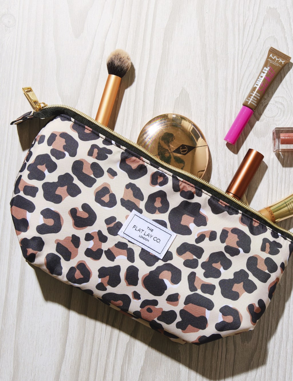 Leopard print makeup bag discount