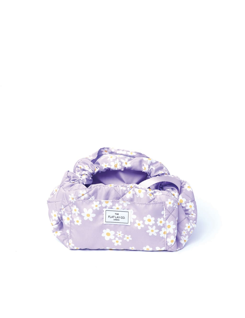 Drawstring Flat Lay Makeup Bag In Lilac Daisy 3 of 3