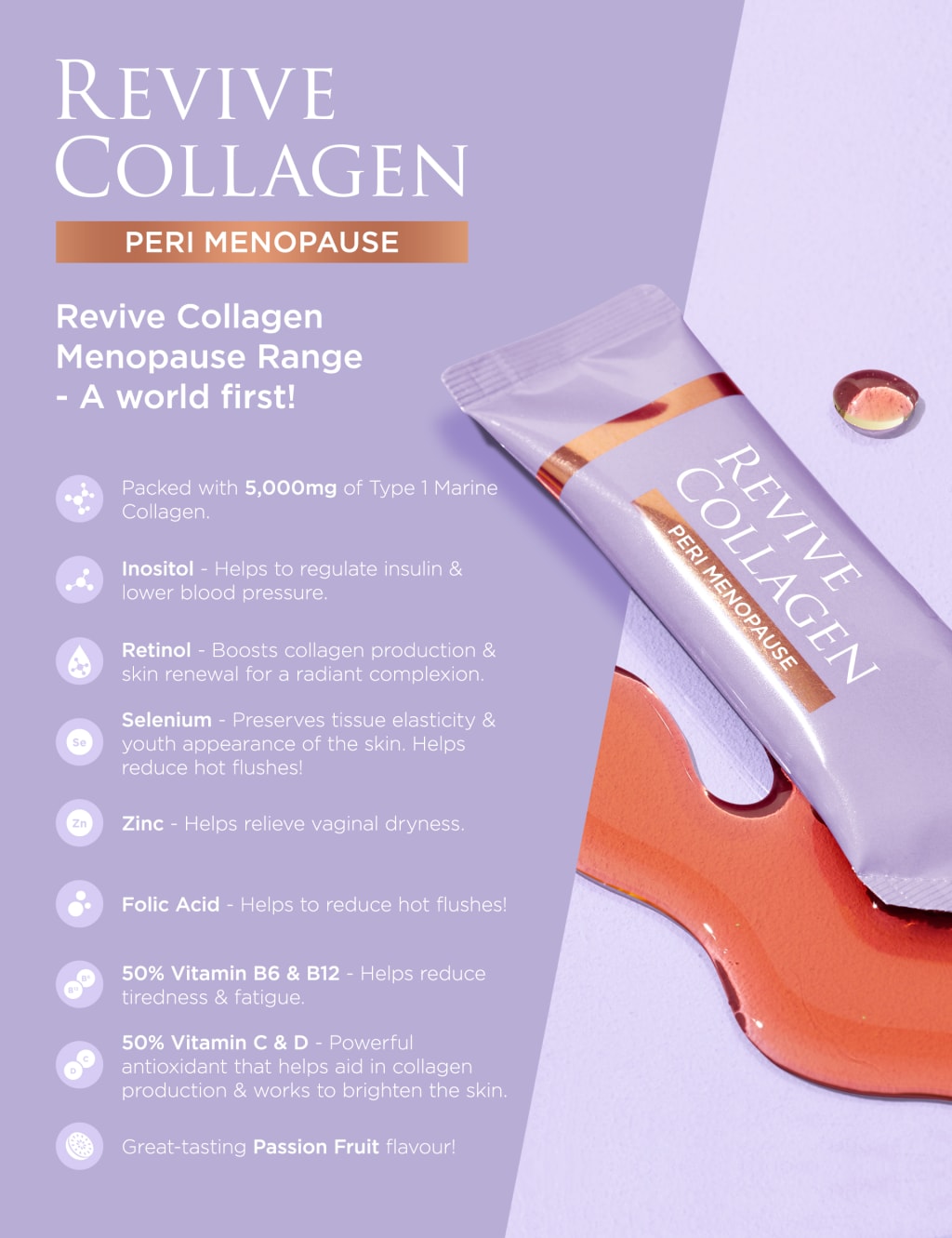 Peri Menopause, 5,000mg Marine Collagen 28 Day Sachets 4 of 8