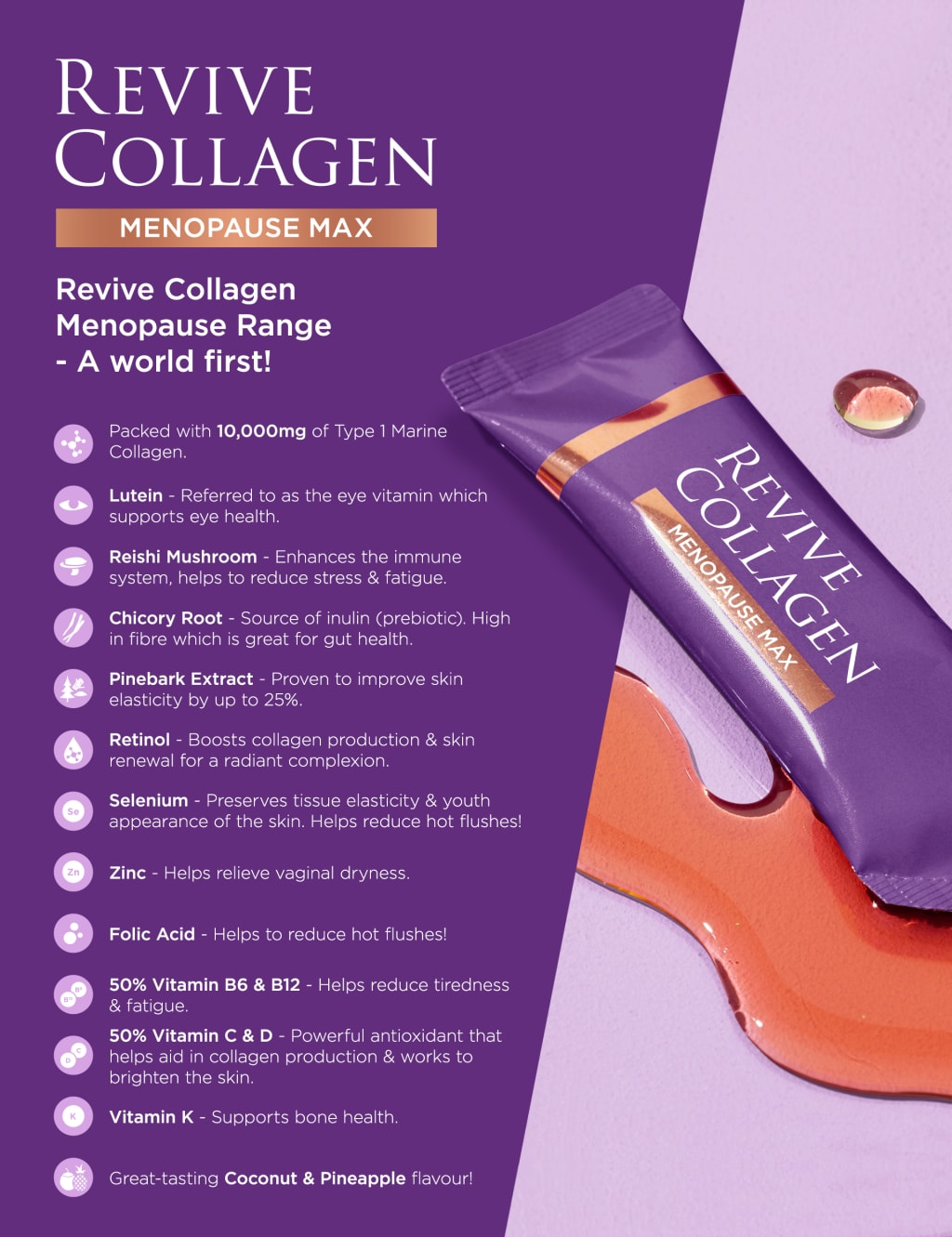 Menopause Max, 10,000mg Marine Collagen 14 Day Sachets 5 of 9
