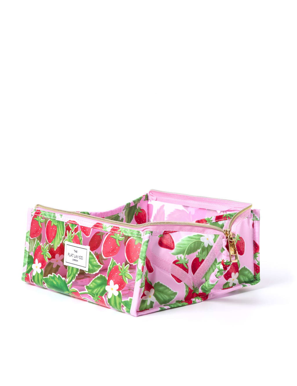 Jelly Flat Box Makeup Bag in Summer Strawberries 3 of 8
