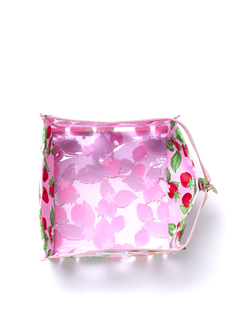 Jelly Flat Box Makeup Bag in Summer Strawberries 4 of 8