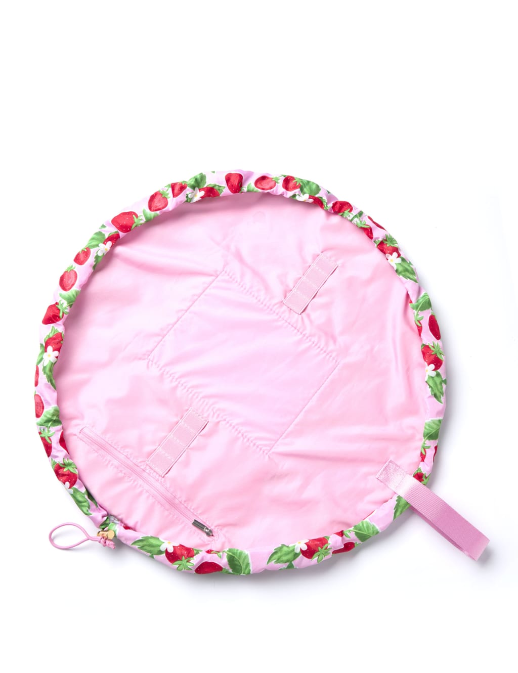 Drawstring Makeup Bag in Summer Strawberries 5 of 8