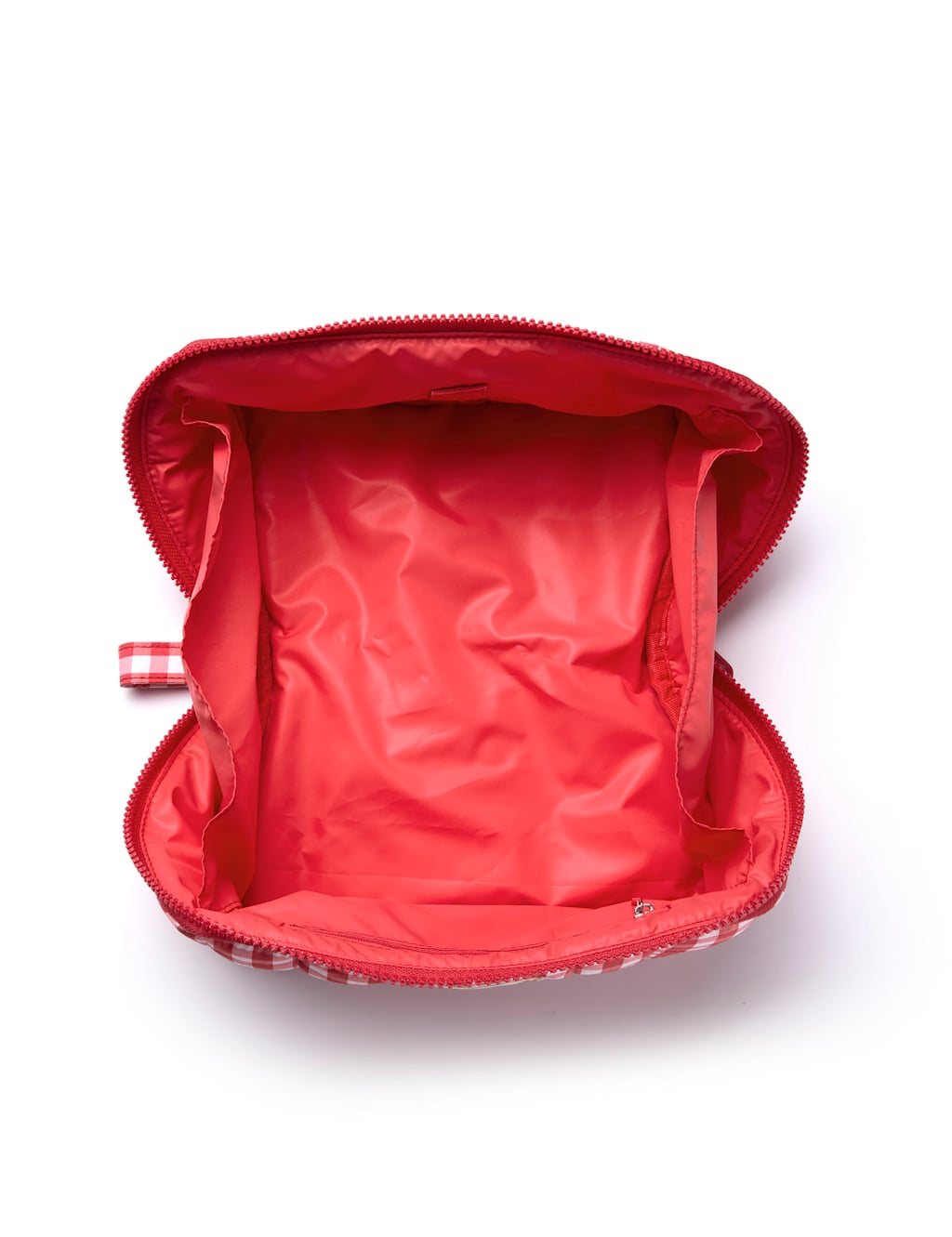 Flat Lay Makeup Box Bag - Red Gingham Marshmallow 5 of 7