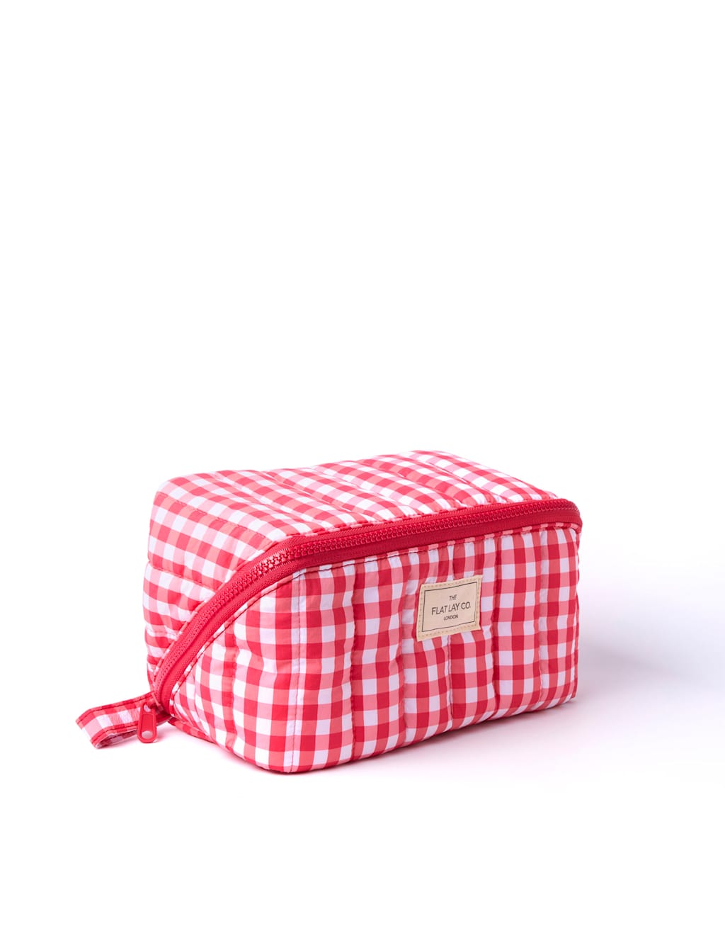 Flat Lay Makeup Box Bag - Red Gingham Marshmallow 7 of 7