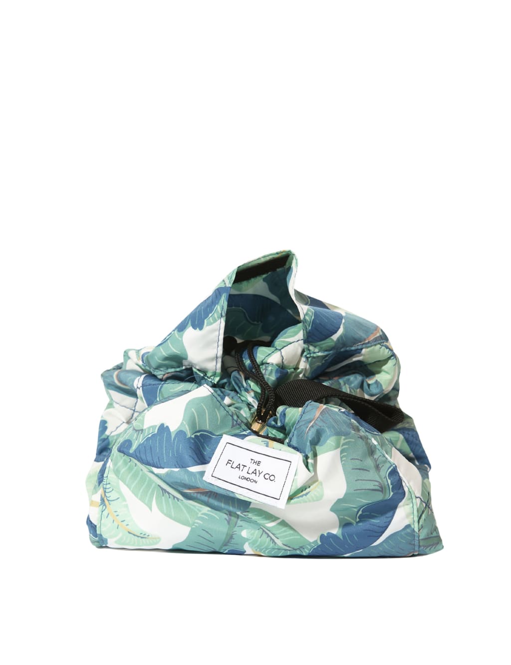 Open Flat Makeup Bag In Tropical Leaves 3 of 6