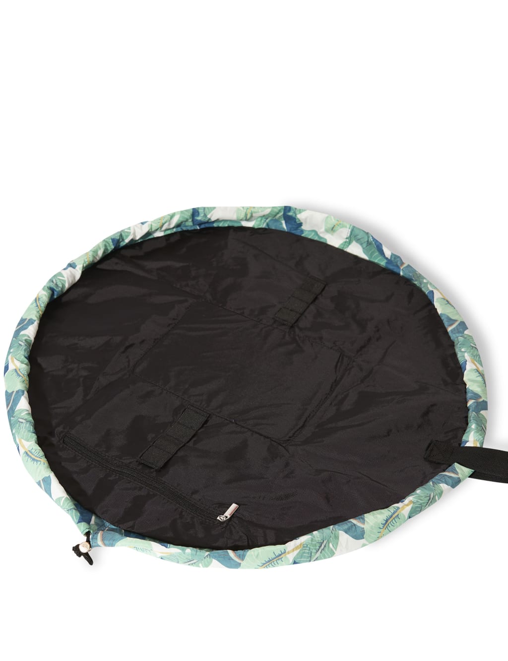 Open Flat Makeup Bag In Tropical Leaves 5 of 6