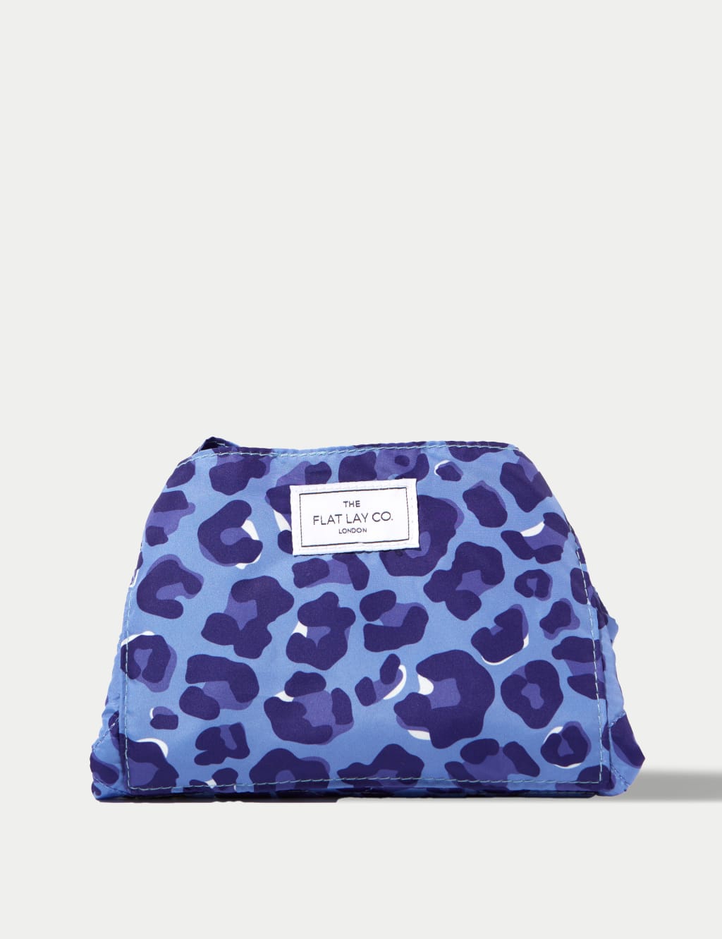 Blue Leopard Full Size Flat Lay Makeup Bag 1 of 10