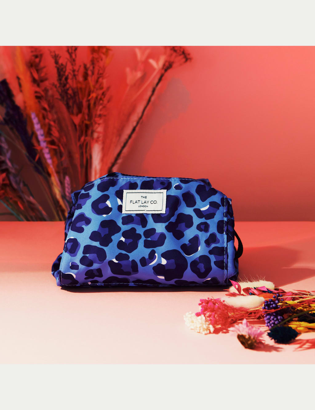 Blue Leopard Full Size Flat Lay Makeup Bag 6 of 10