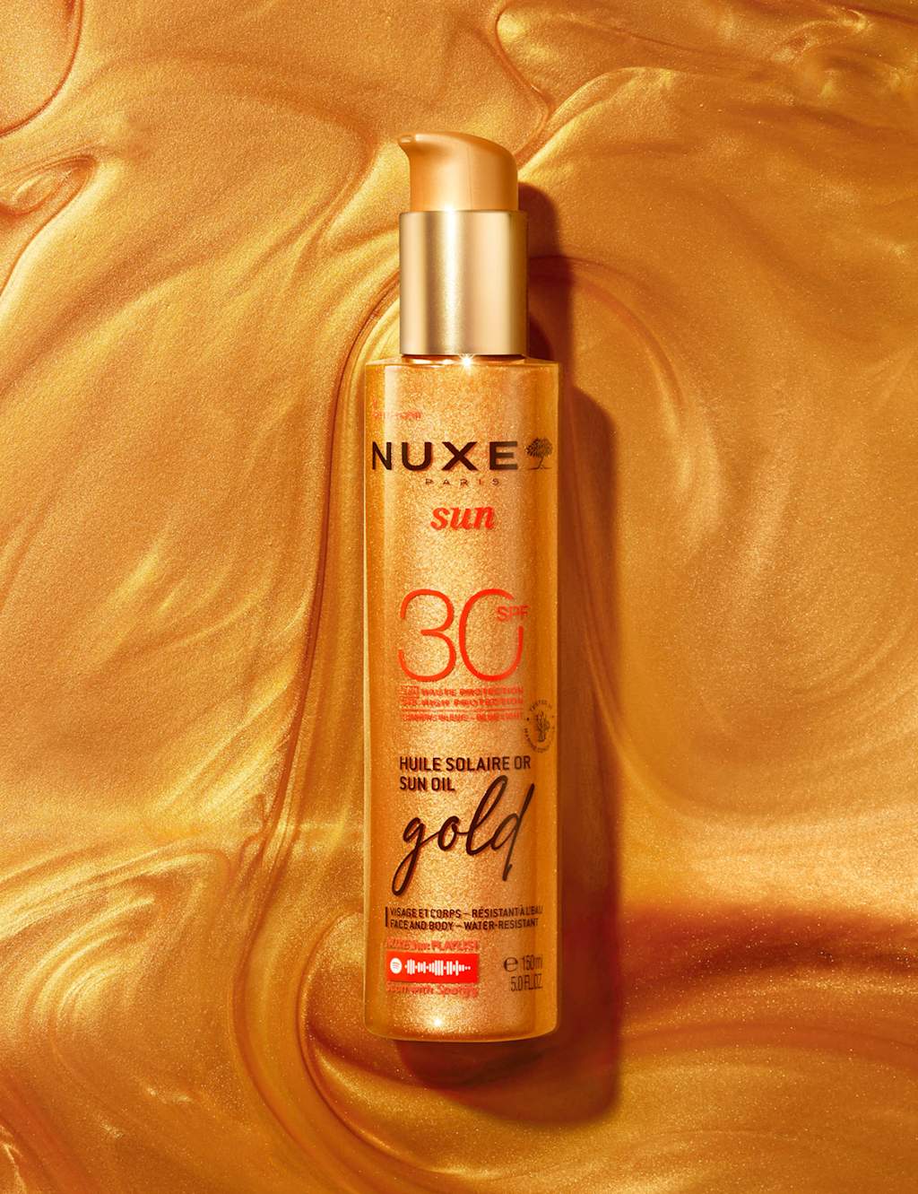NUXE Sun Oil Gold Shimmer High Protectiion SPF 30 150ml 2 of 7