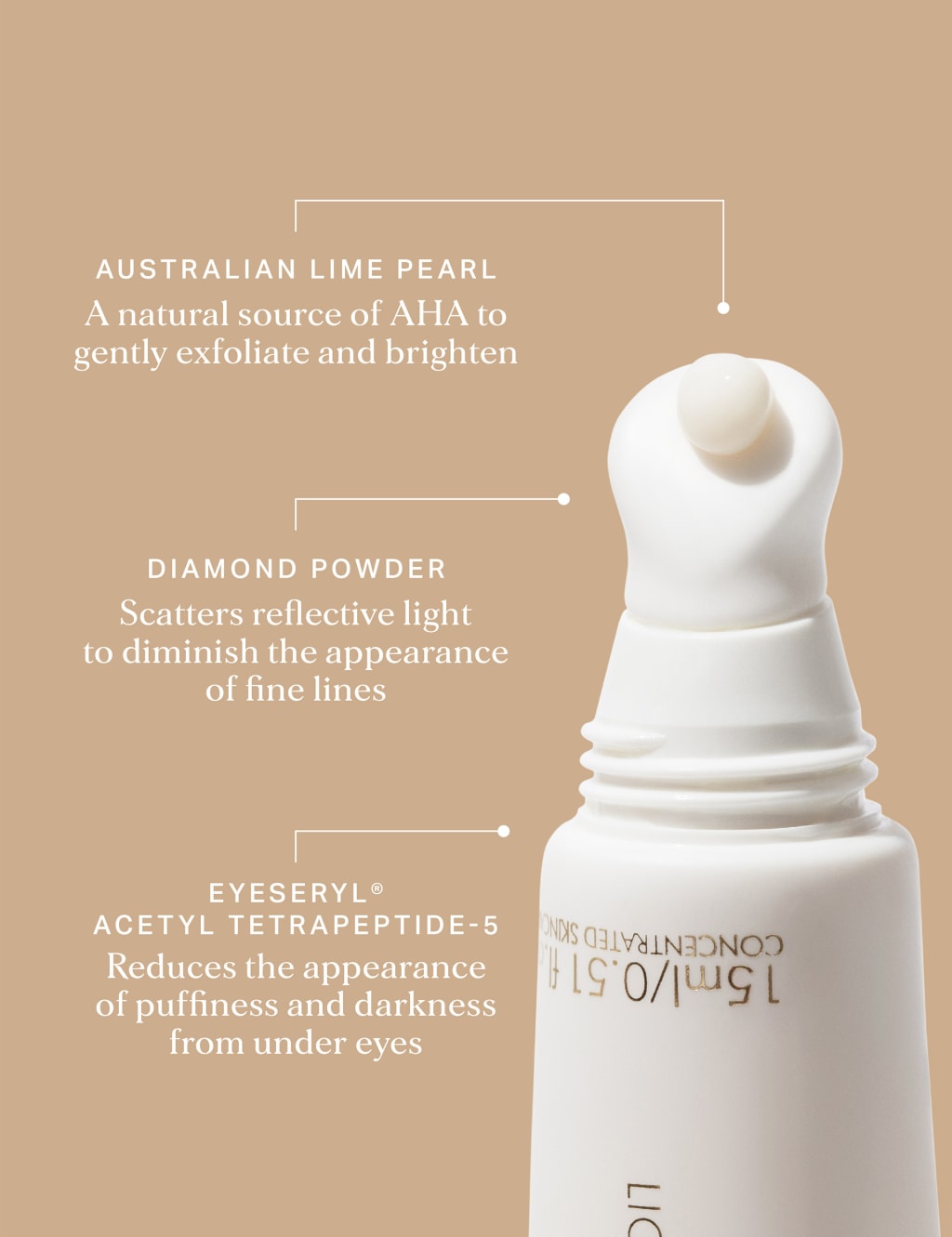 Liquid Gold Firming Eye Cream with Lime Pearl AHAs 15ml 2 of 7