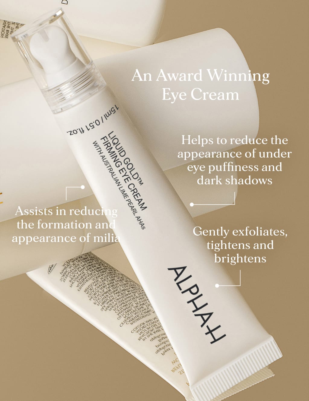 Liquid Gold Firming Eye Cream with Lime Pearl AHAs 15ml 3 of 7