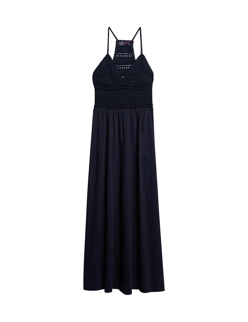 Jersey Lace V-Neck Maxi Waisted Dress 5 of 7