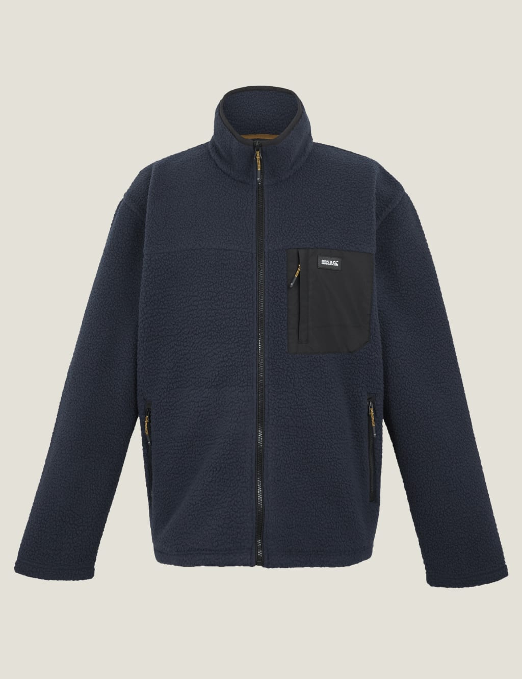 Frankie Borg Funnel Neck Zip Up Fleece