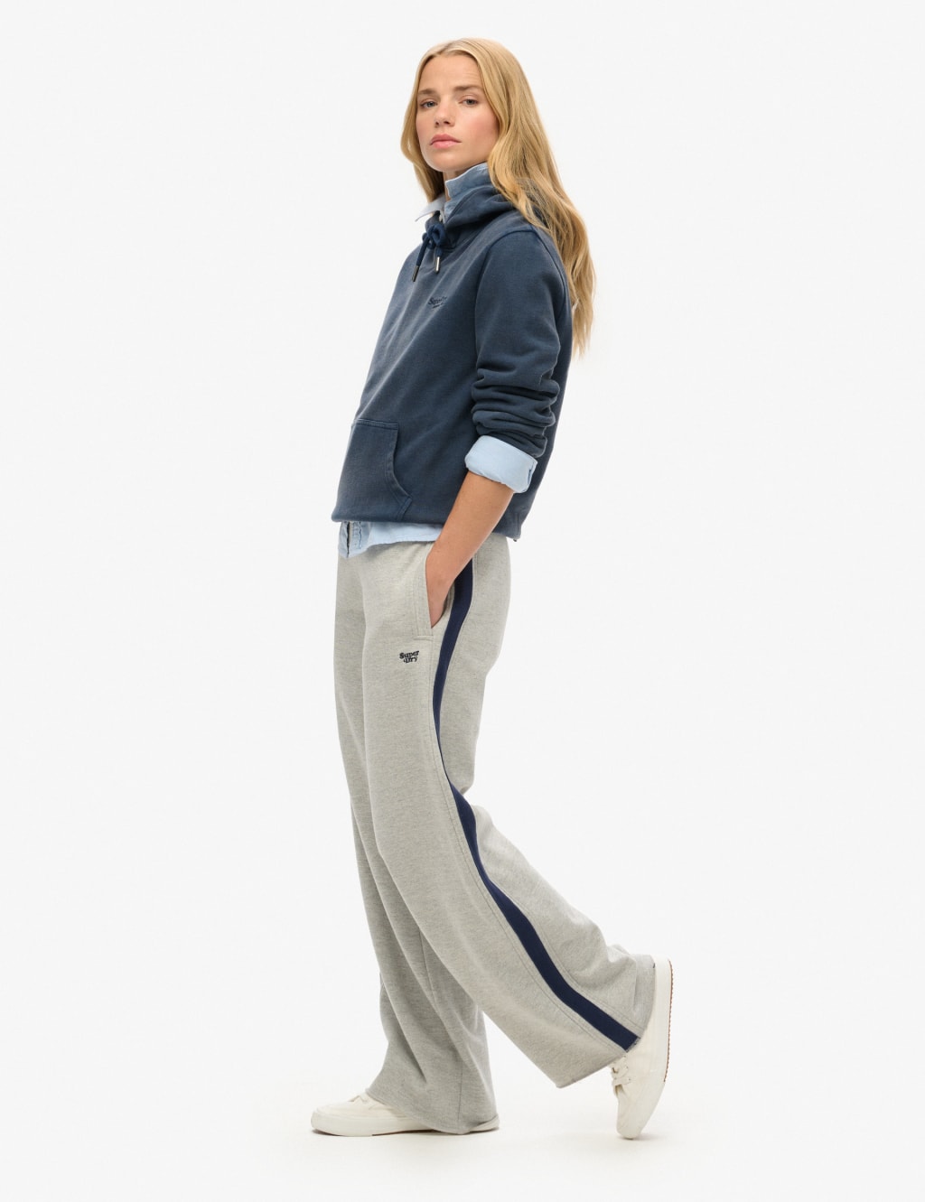 Cotton Rich Wide Leg Joggers Superdry M S