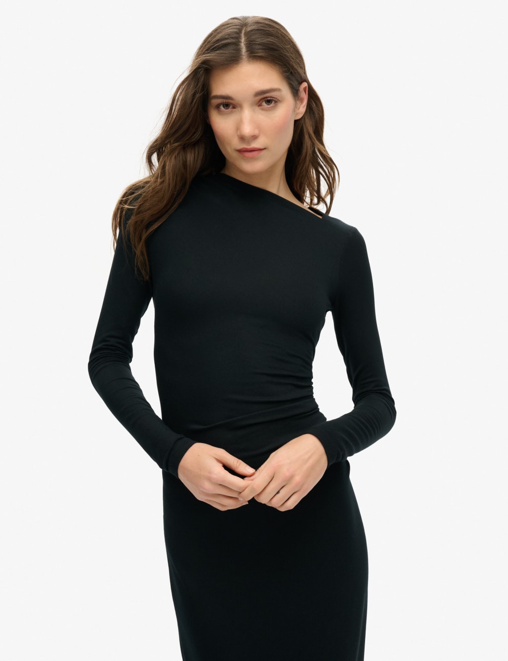 Ruched Midi Bodycon Dress 3 of 4