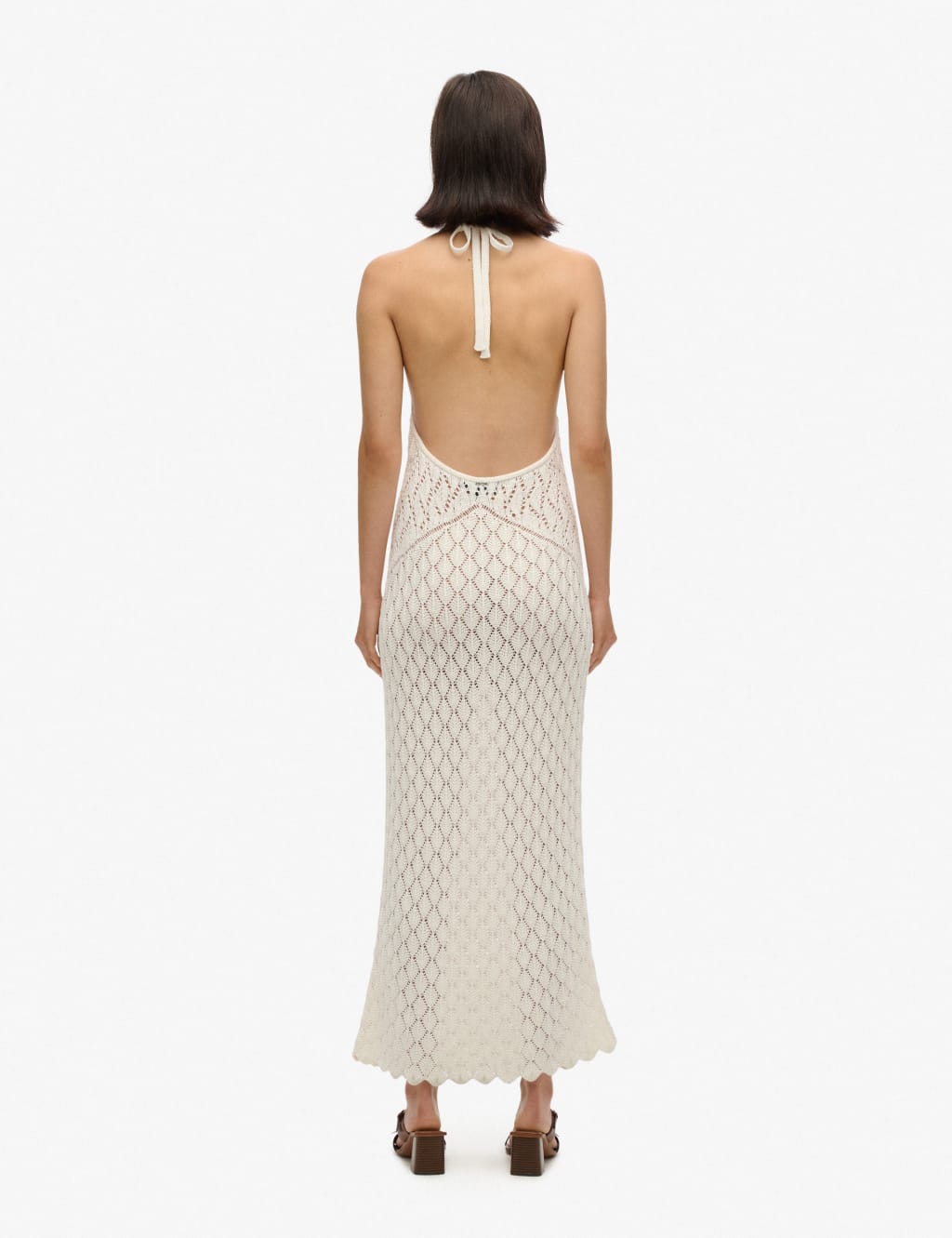 Cotton Rich Halter Neck Maxi Slip Dress 4 of 4