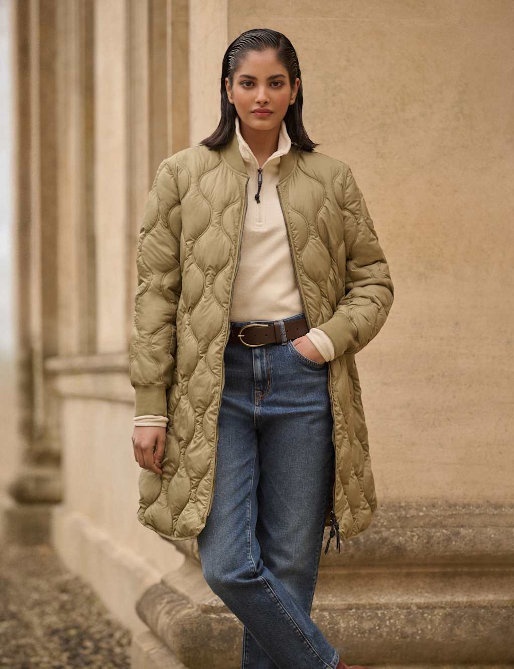 Quilted Lightweight Relaxed Coat 7 of 9