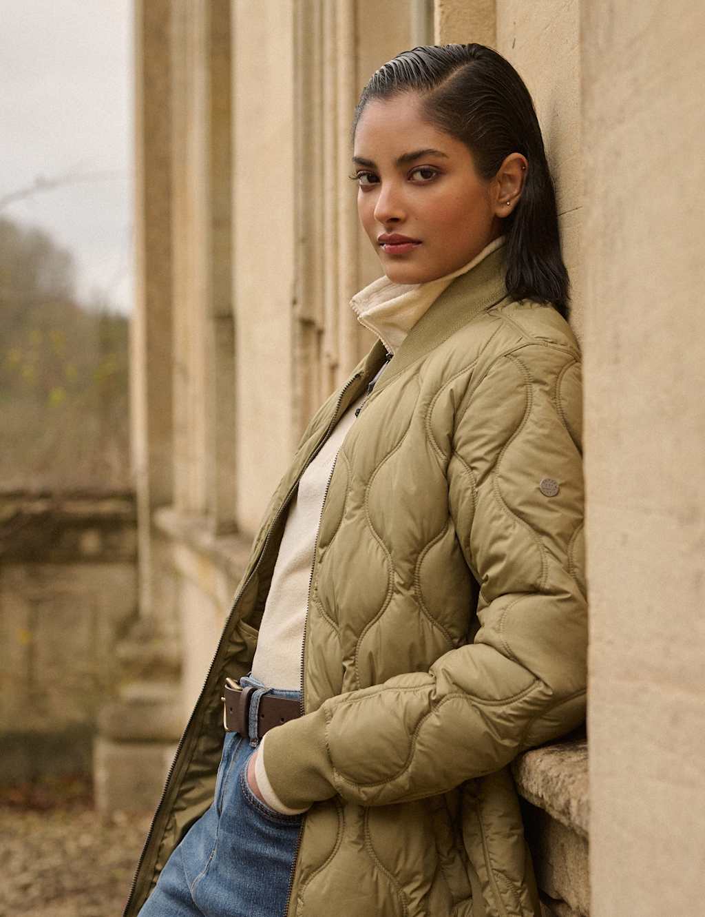 Quilted Lightweight Relaxed Coat 8 of 9