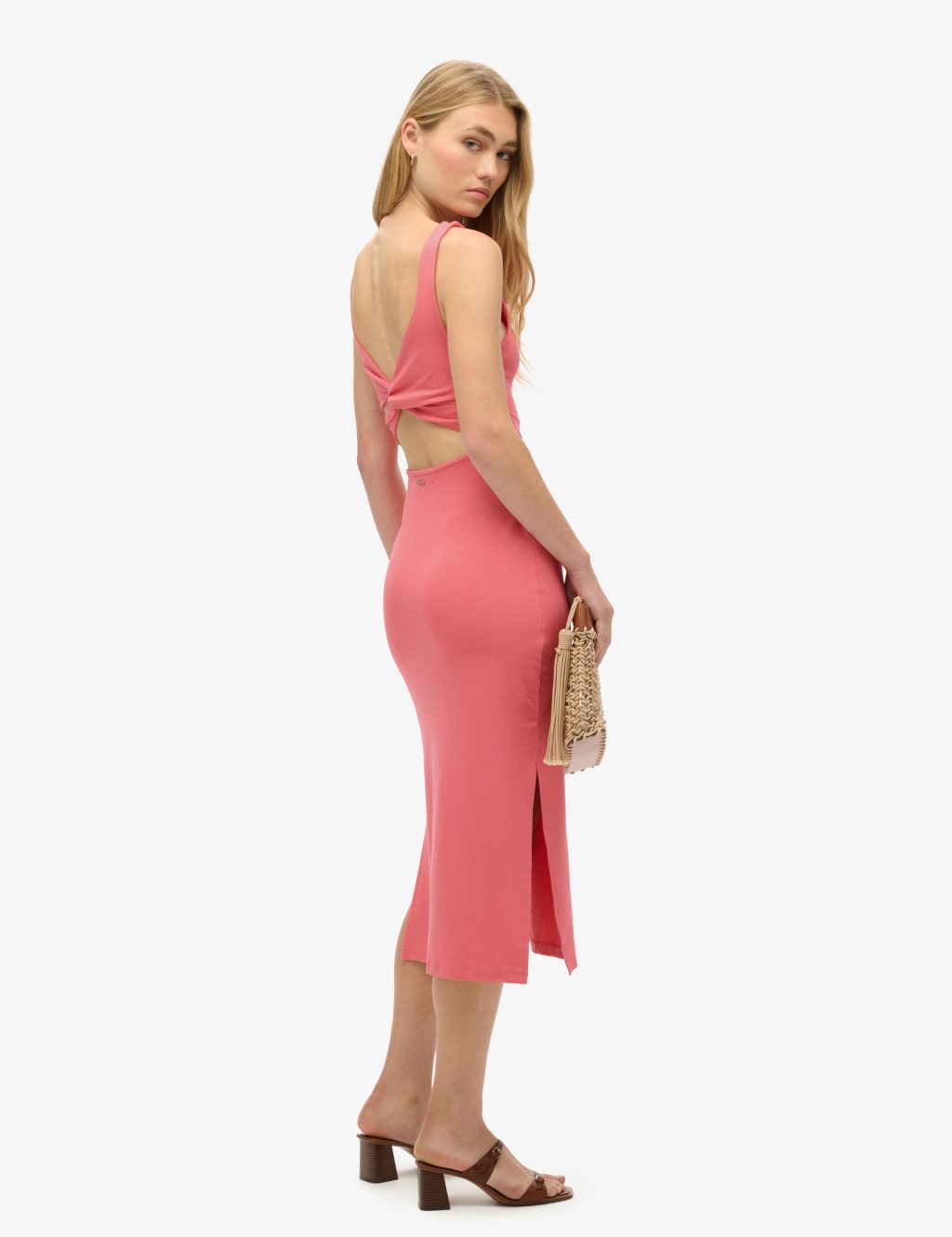 Jersey Cut Out Detail Midi Bodycon Dress 2 of 6