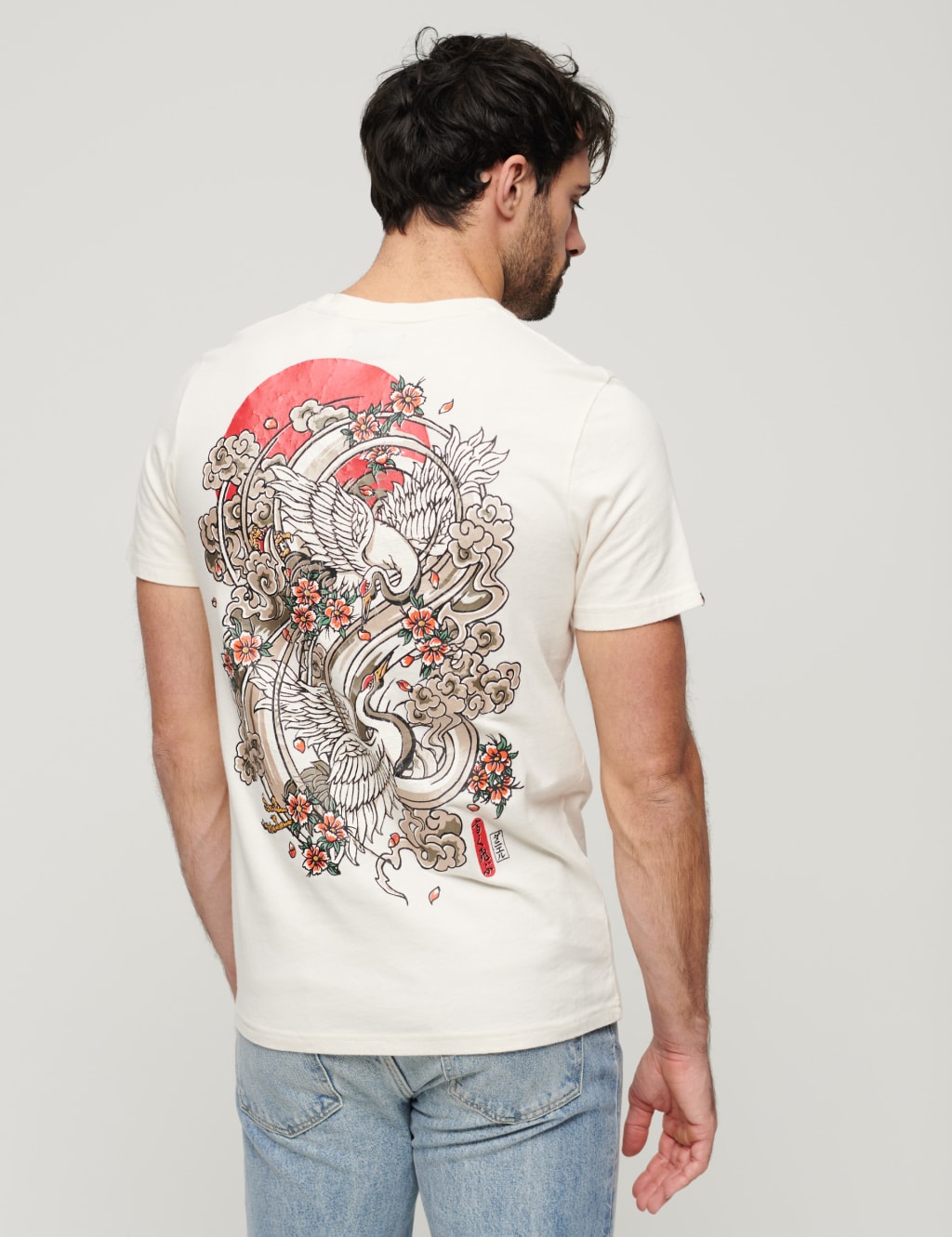 Pure Cotton Bird Graphic Crew Neck T-Shirt 2 of 6