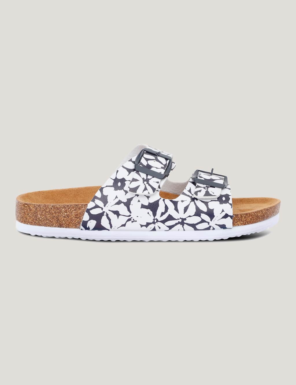 Lady Mia Floral Buckle Footbed Sliders 1 of 7