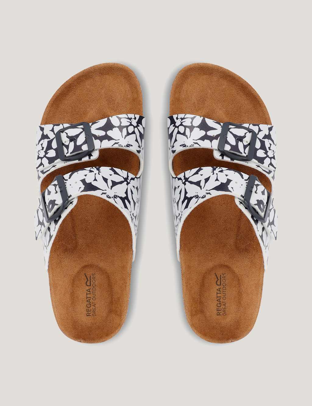 Lady Mia Floral Buckle Footbed Sliders 3 of 7