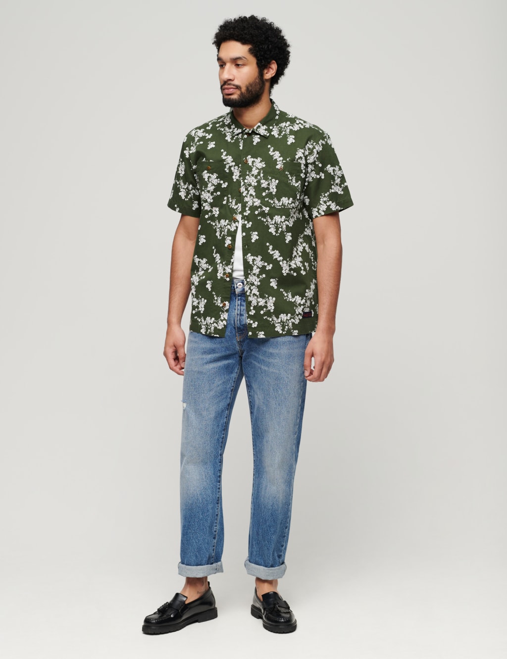 Linen Blend Printed Shirt 2 of 6