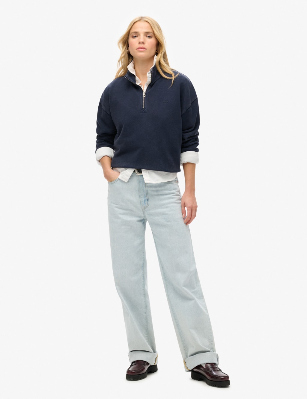 Pure Cotton Half Zip Sweatshirt 3 of 5
