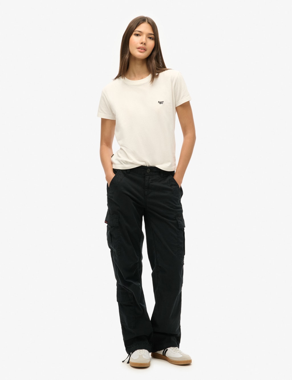 Cotton Rich Cargo Straight Leg Trousers 2 of 7