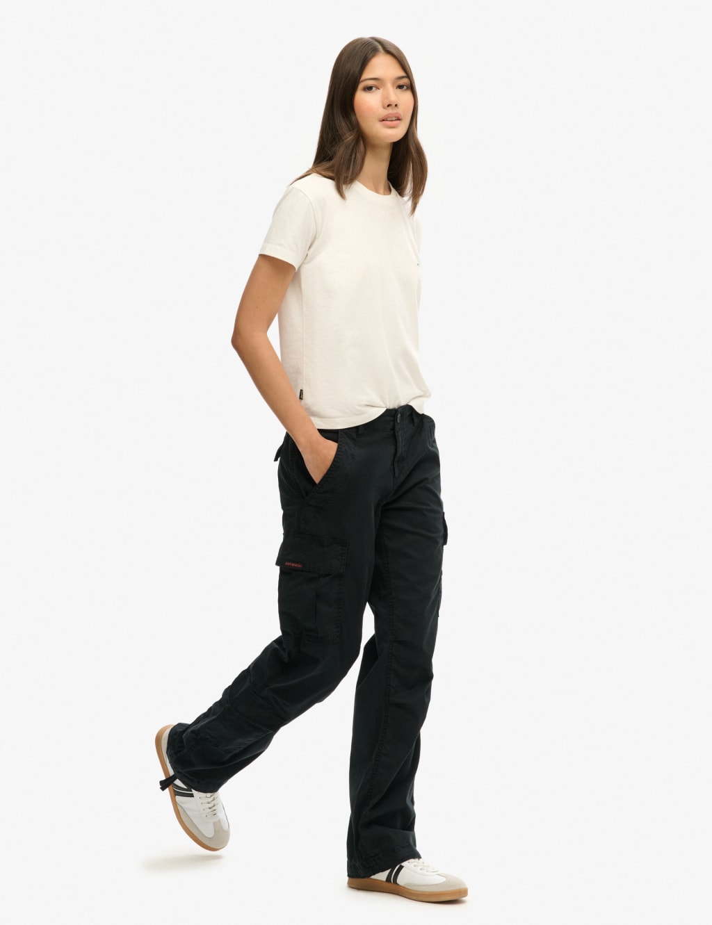 Cotton Rich Cargo Straight Leg Trousers 3 of 7