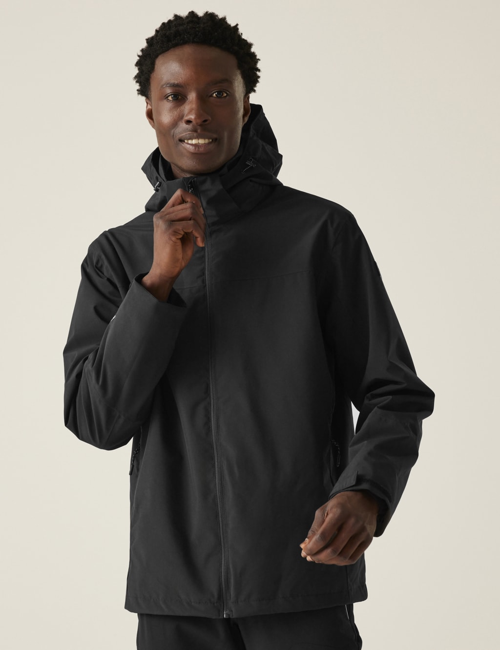 Polo rain jacket with hood deals